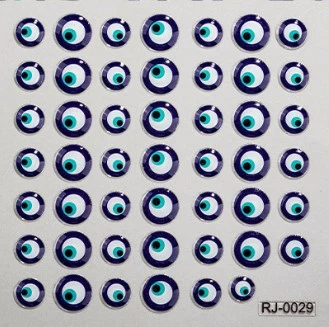 2 Sheets Evil Eye Nail Stickers Nail Art Stickers Manicure Decals Nail Accessories