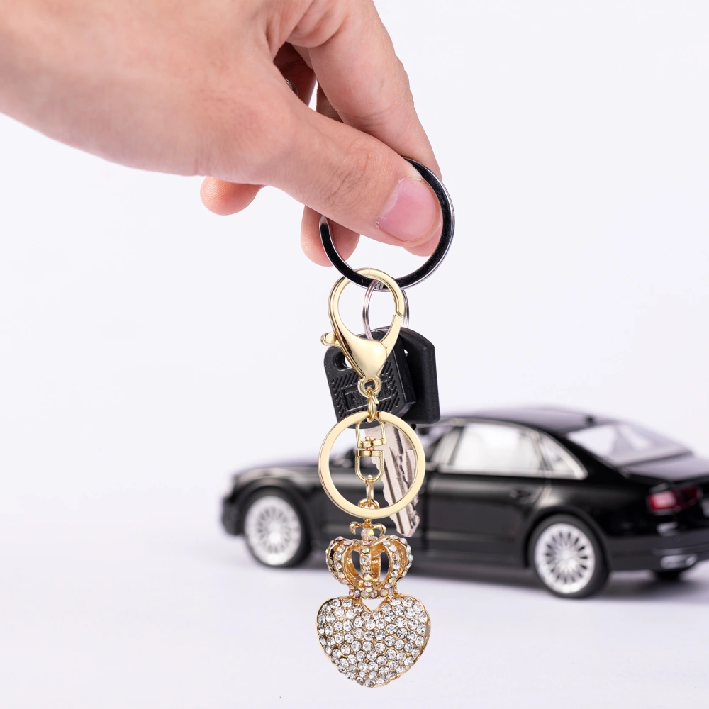 1Pc Couple Crown Design Keychain Fashion Car Bag Pendant Gift Metal Key Ring