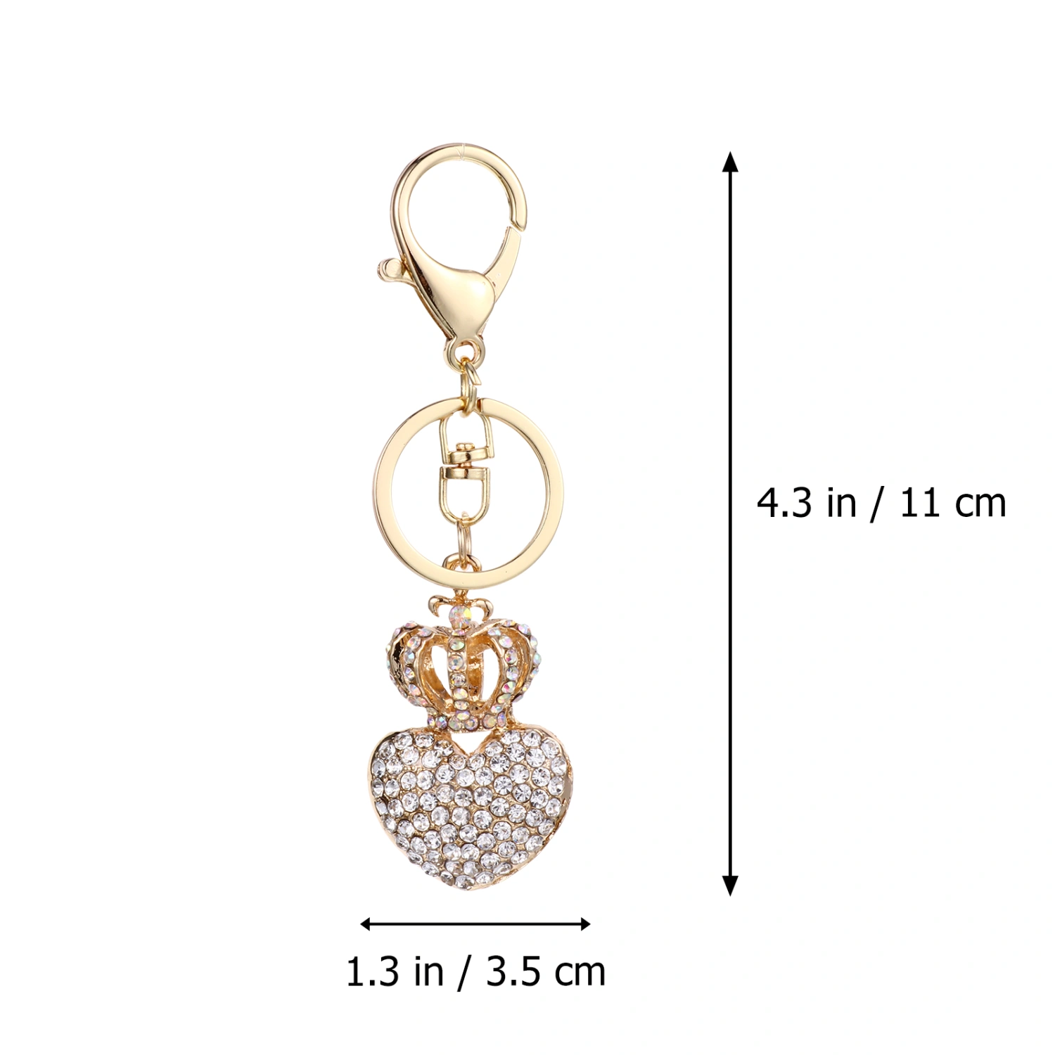1Pc Couple Crown Design Keychain Fashion Car Bag Pendant Gift Metal Key Ring