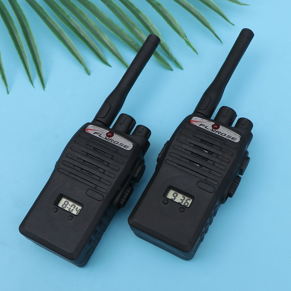 2pcs Black Mini Wireless Walkie Talkie Kid Two-Way Radio Kids Toys Portable Play Game Radio Frequency Transceiver Ham Radio Children