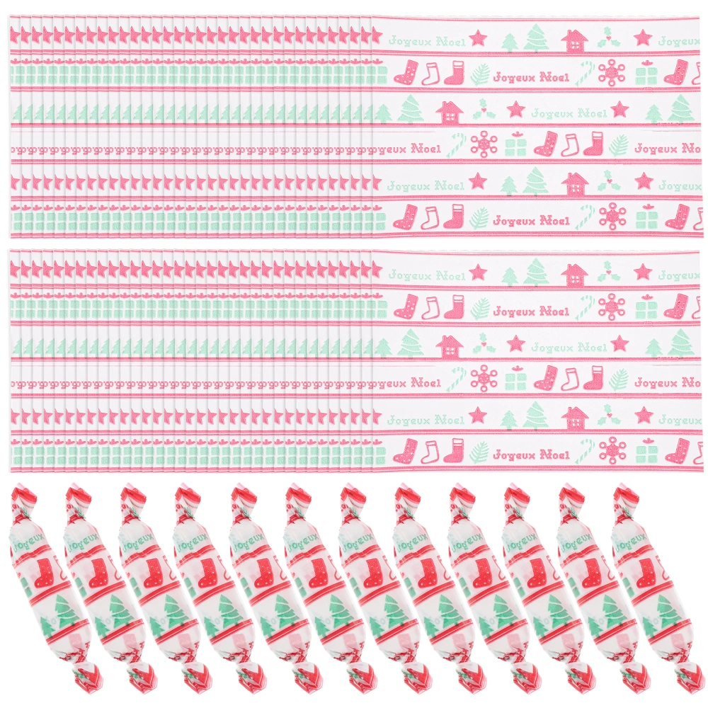 500 Pcs Festive Sugar Wrapper Christmas Nougat Wrapping Paper Candy Packing Paper Wedding Party Xmas Supplies