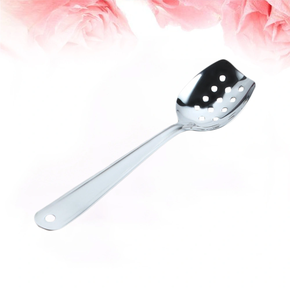 1PC Stainless Steel Colander Spoon Hollow Hole Spoons Food Filtration Spoon Western Food Supply 25.9x6.2x1.9cm