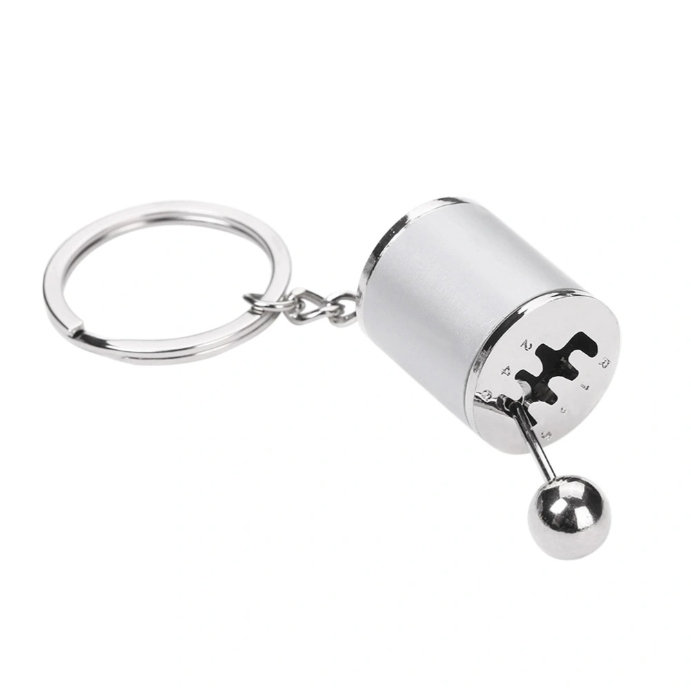 Creative Auto Part Model Gear 6 Shape Pendant Key Chain Ring (Silver)