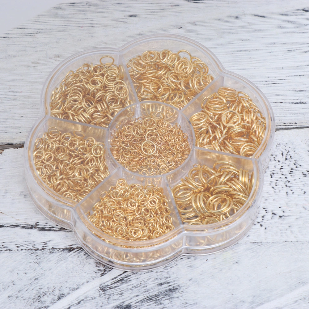 3-10MM Size Round Shape Open Jump Rings Close Rings Practical Decoration Use Tool Set Golden