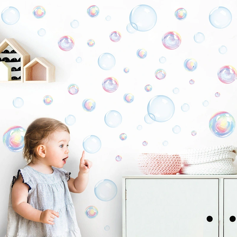 2 sheets of Bubbles Bathroom Decals Wall Art Decoration DIY Sticker DIY Decals Removable Bubbles Decals