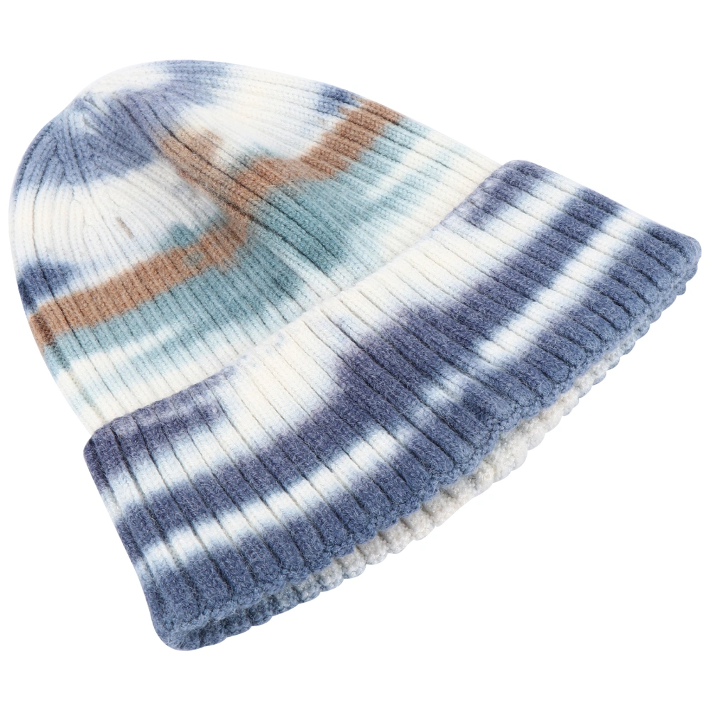 1pc Exquisite Outdoor Hat Winter Hat Knitting Tie-Dye Dome Hat Knitting Hat