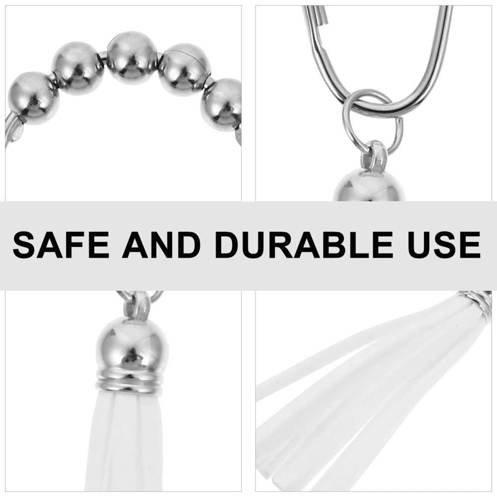 12pcs Rollerball Shower Curtain Hooks Tassel Glide Rings Shower Curtain Rings