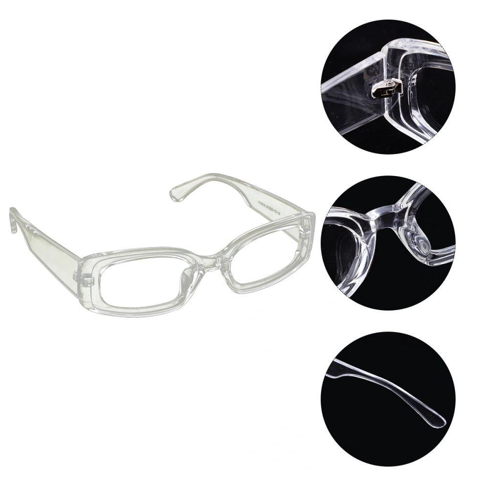 Stylish Sunglasses Creative Eyeglasses Decorative Party Glasses Beach Eyewear for Female Women (Transparent)