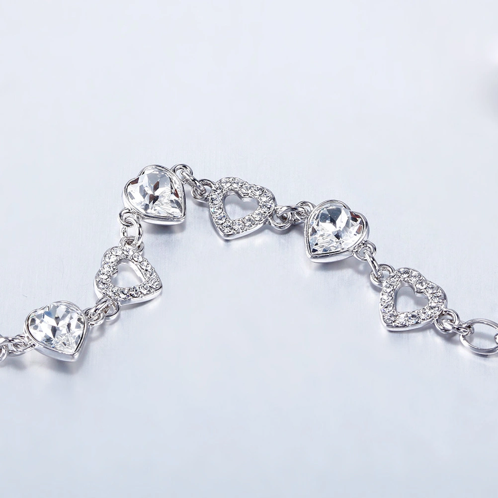 Fashion Valentines Gift Women Jewelry Diamond Bracelet Ankle Chain Elegant(White)