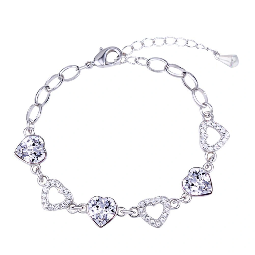 Fashion Valentines Gift Women Jewelry Diamond Bracelet Ankle Chain Elegant(White)
