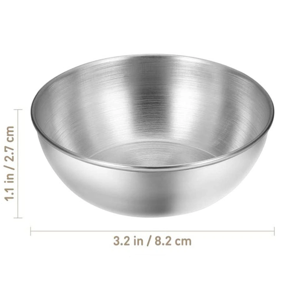 1 Set Stainless Steel French Fries Cup Sauce Dish Tableware for Restaurant