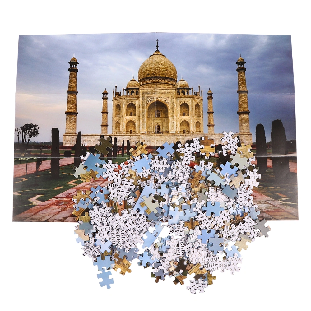 1 Set/1000pcs Taj Mahal Pattern Jigsaw Puzzle Toy Creative Paper Puzzle Educational Jigsaw Funny Puzzle Toy for Playing