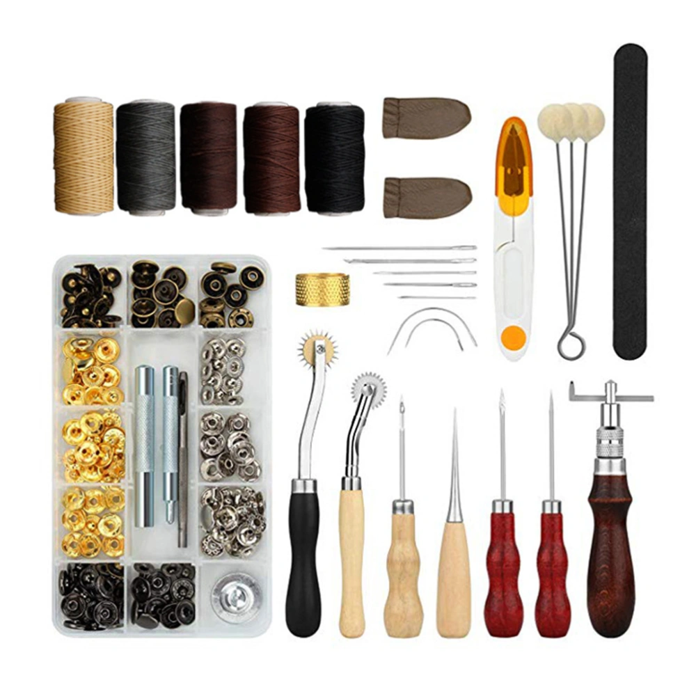 1 Set of Assorted Sewing Kit DIY Leather Tools Handmade Craft Tool Sewing Accessories for Home Shop