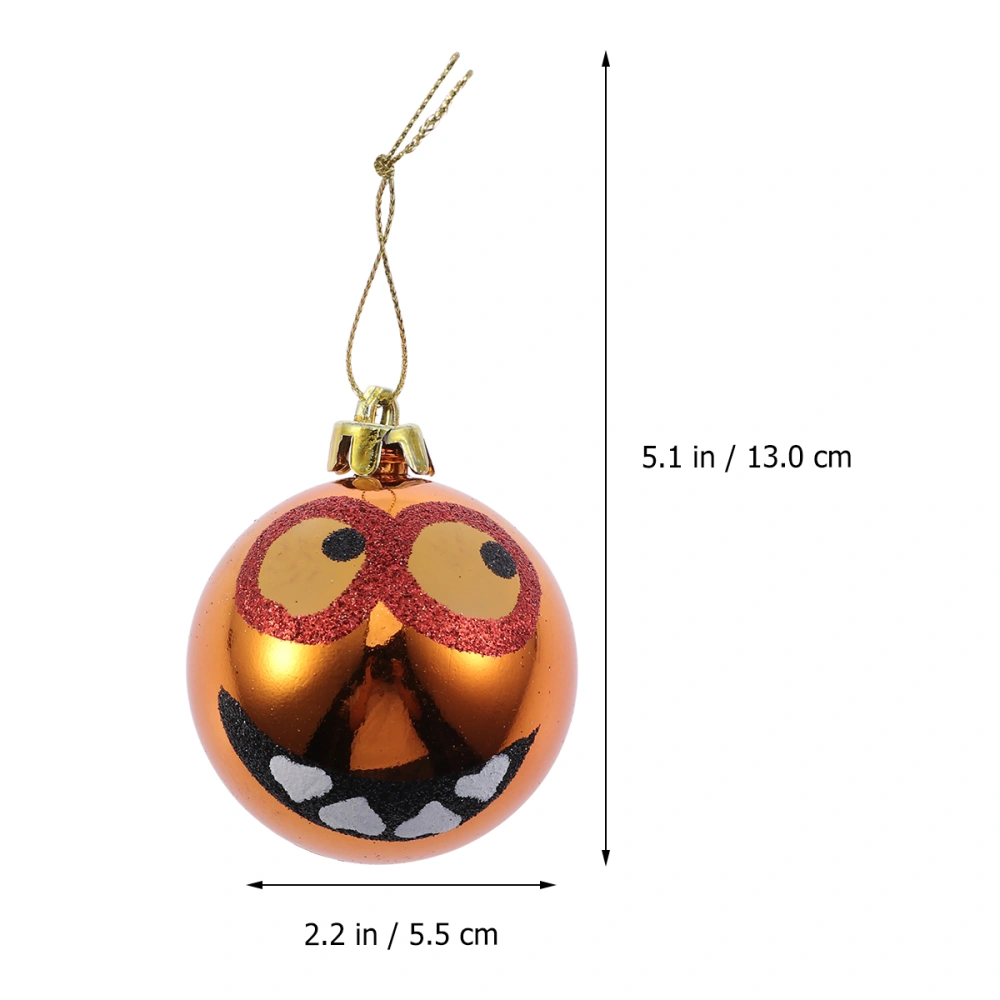 6 Pcs 6cm Halloween Hanging Ball Hanging Drops for Festival Party Gathering (Orange)