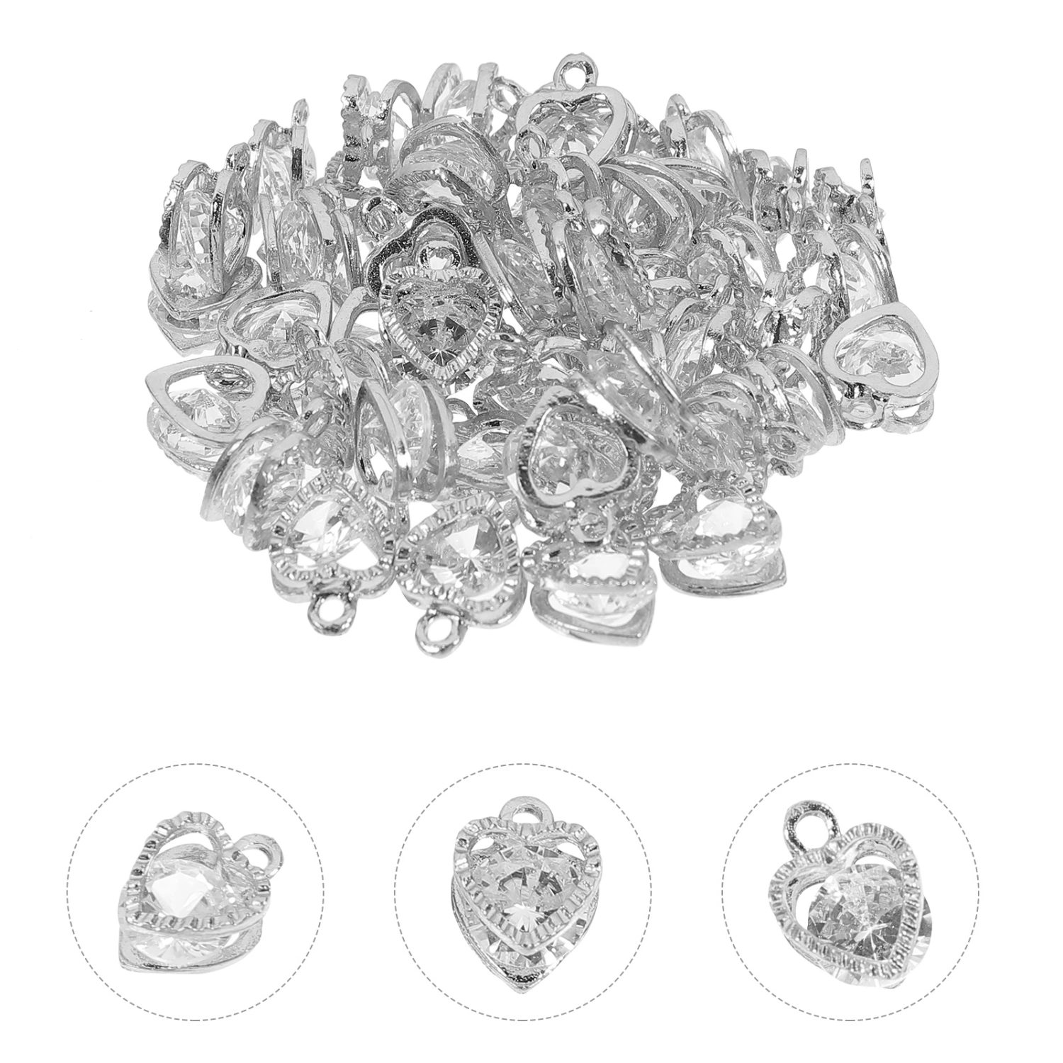 50pcs DIY Making Accessories Alloy Decor for Earrings Bags Costumes Handmade