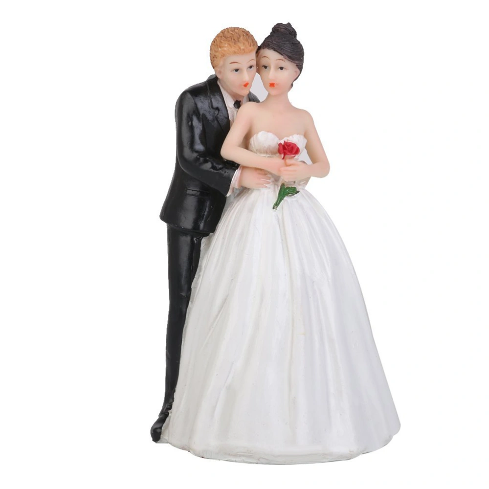 Romantic Figurine Bride Groom Hug for Wedding Cake Toppers Smart Wedding Decor