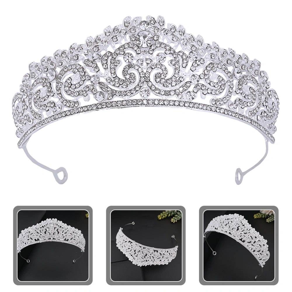 Exquisite Bride Tiara Wedding Bridal Tiara Ornament Decorative Rhinestone Bridal Headdress