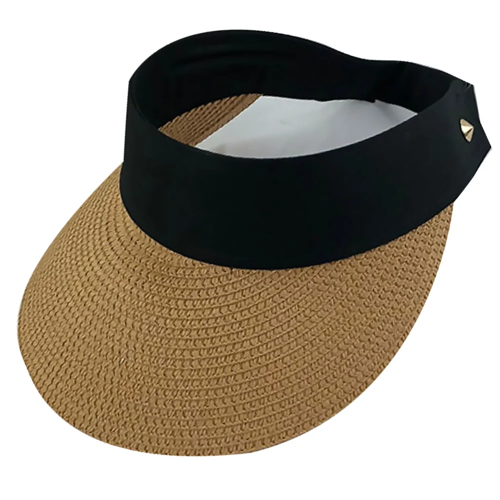 Summer Empty Sun Protection Hat Outdoor Activities Creative Hat Straw Hat for Kids Children Baby (Khaki)