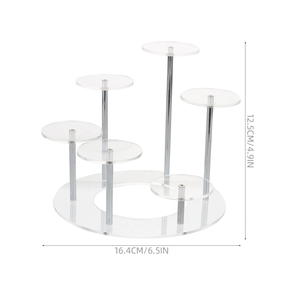 Acrylic Stepped Storage Rack Multipurpose Display Stand for Home (Transparent)