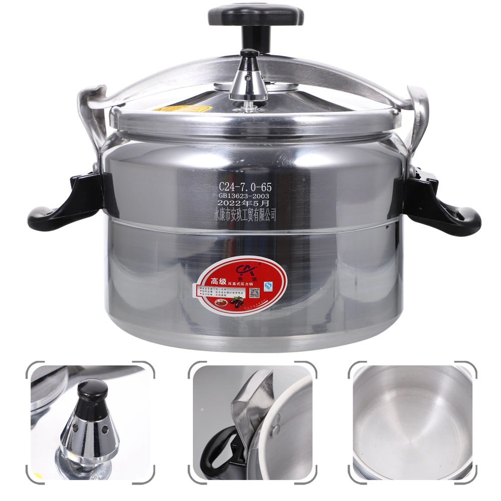 1 Pc Efficient Multipurpose Household Pressure Pot for Kitchen (Silver, 7L)