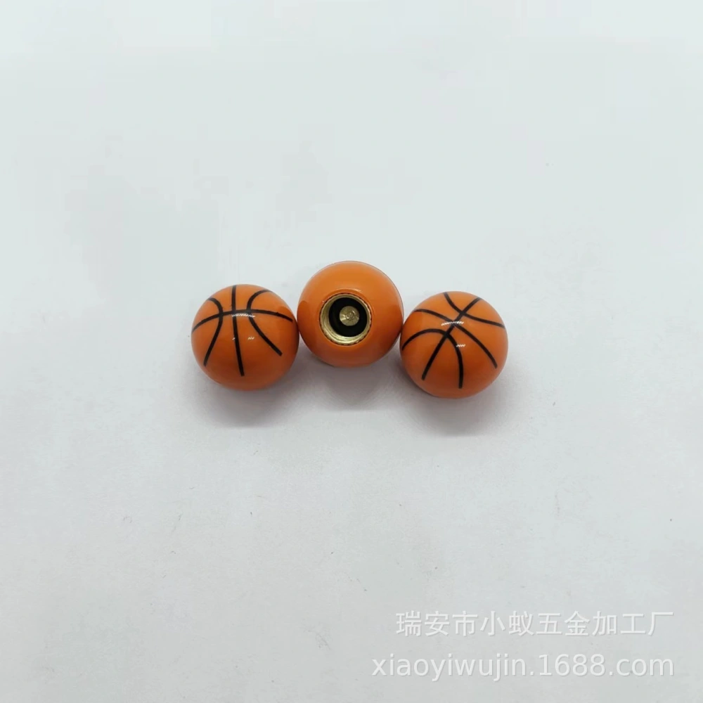 5Pcs Valve Cap Tire Valve Cap Replacement Basketball Shaped Valve Cap Decorative Valves Stem Cap