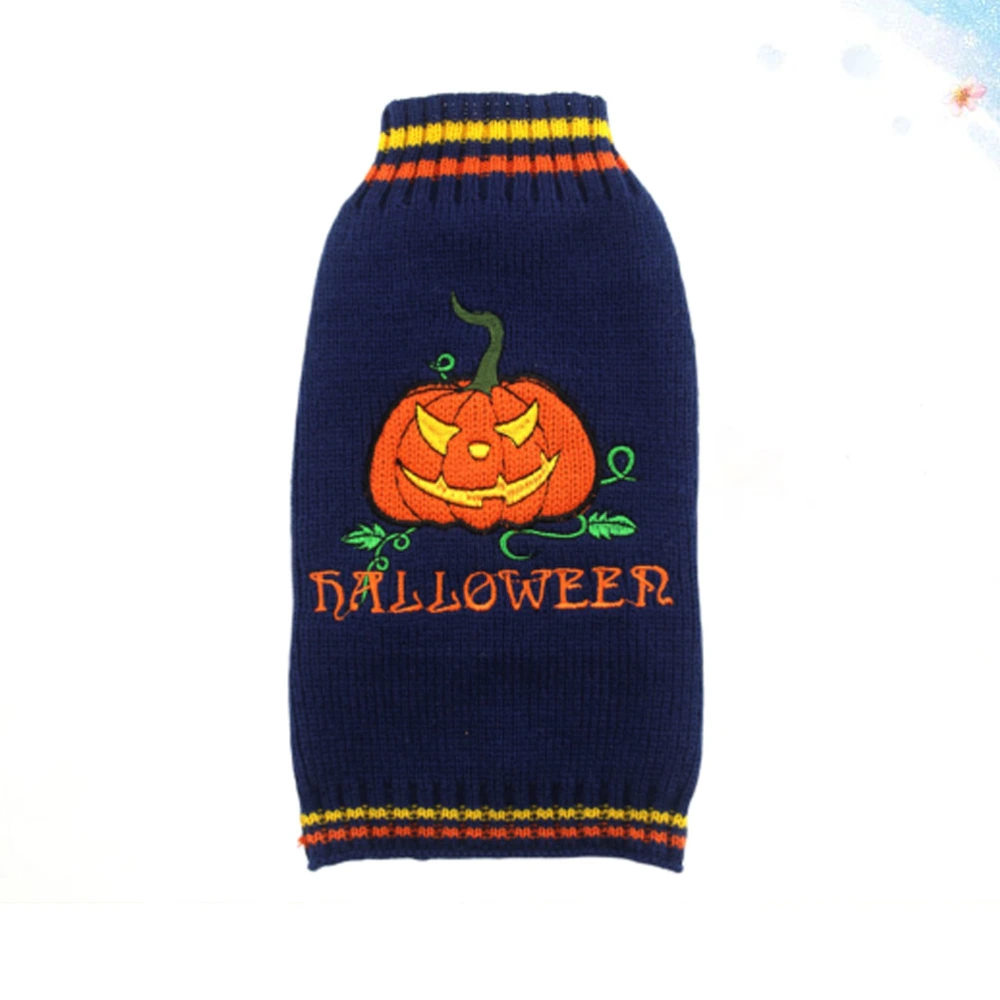 Halloween Pumpkin Design Knitting Sweaters for Pet Dog Wearing Decoration Size XL