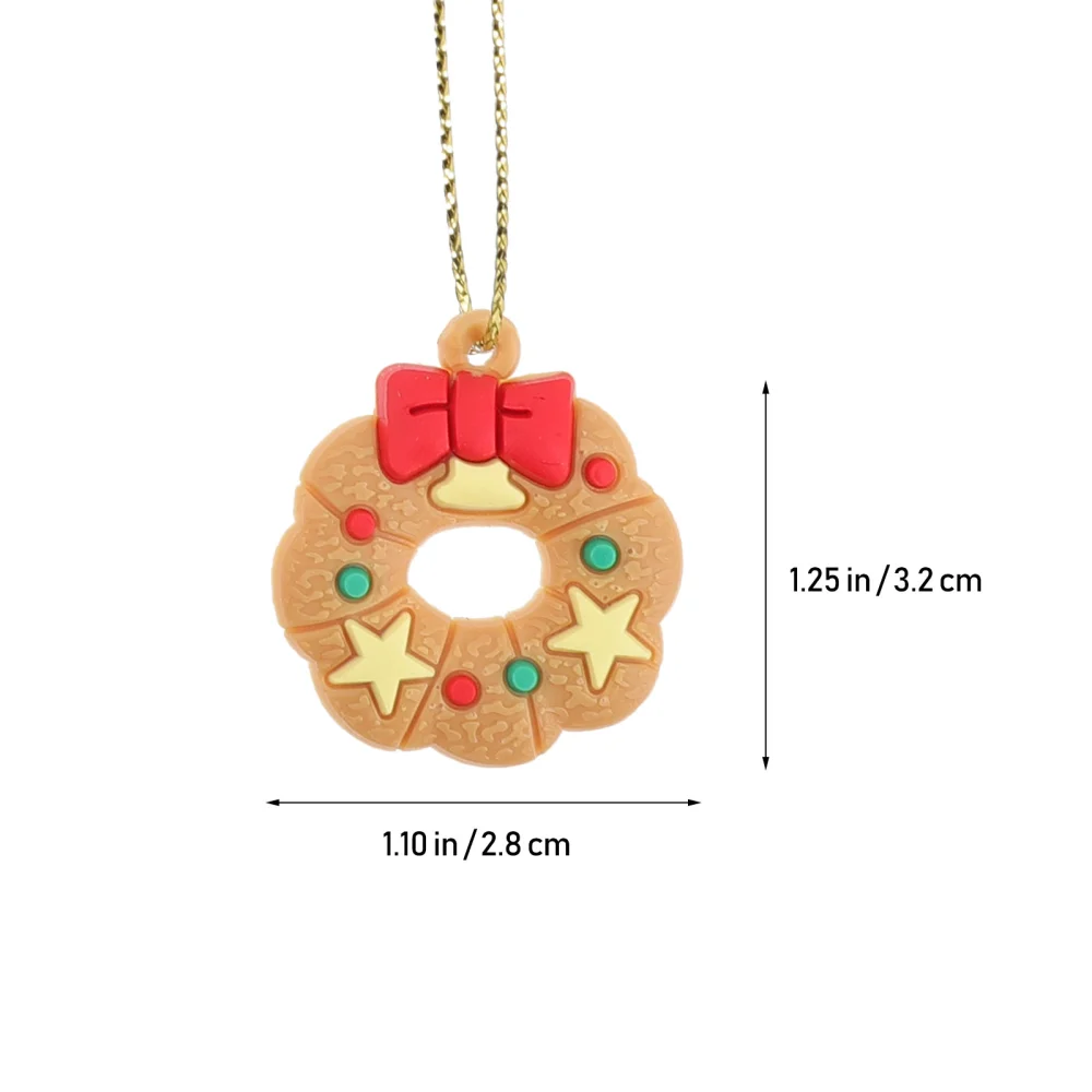 6pcs Christmas Gingerbread Man Ornaments Xmas Tree Hanging Decor Party Decor