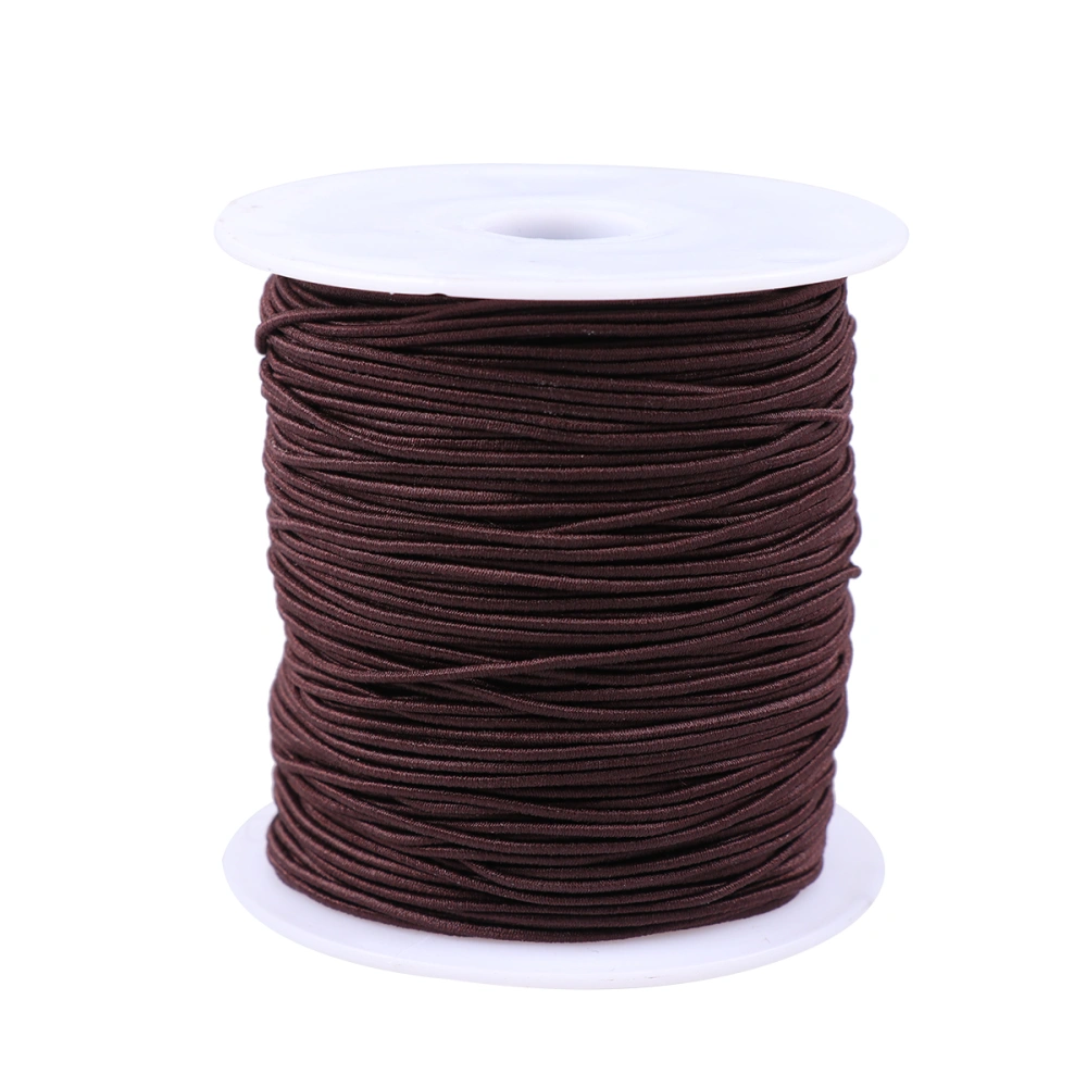 100M in 1 Roll Dark Coffee Elastic String DIY Jewelry Accessories Manmade Strands Wear-resistand Beads String for DIY Jewelry