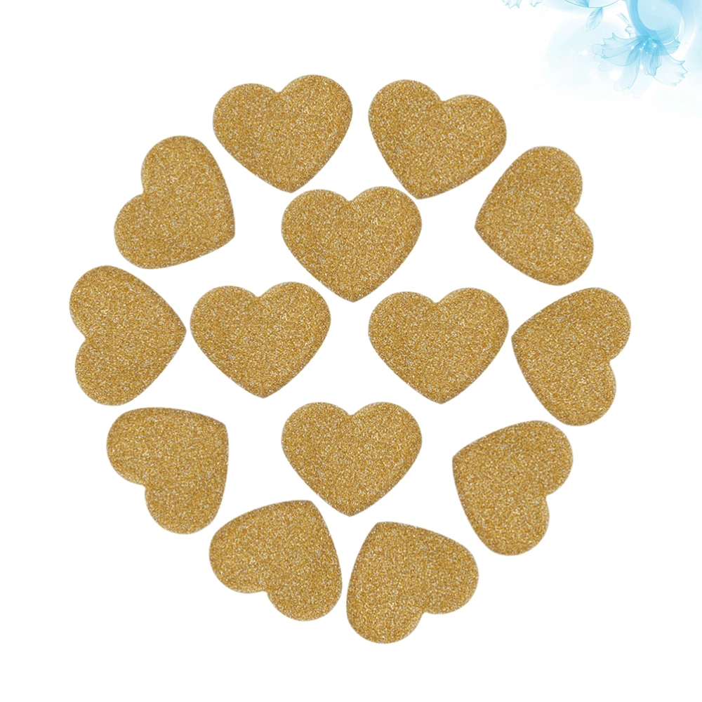 400pcs Glitter Hearts Table Decorations Confetti Scatters Party Table Ornament Party Supplies for Wedding Party Decor (Golden)