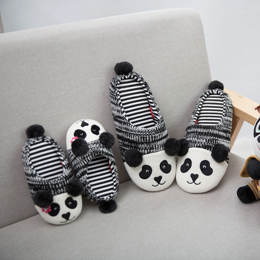 Autumn Winter Panda Slippers Adorable Warm Shoes Cotton Floor Slippers for Indoor Home - 27CM (Mother/Size 39-40)