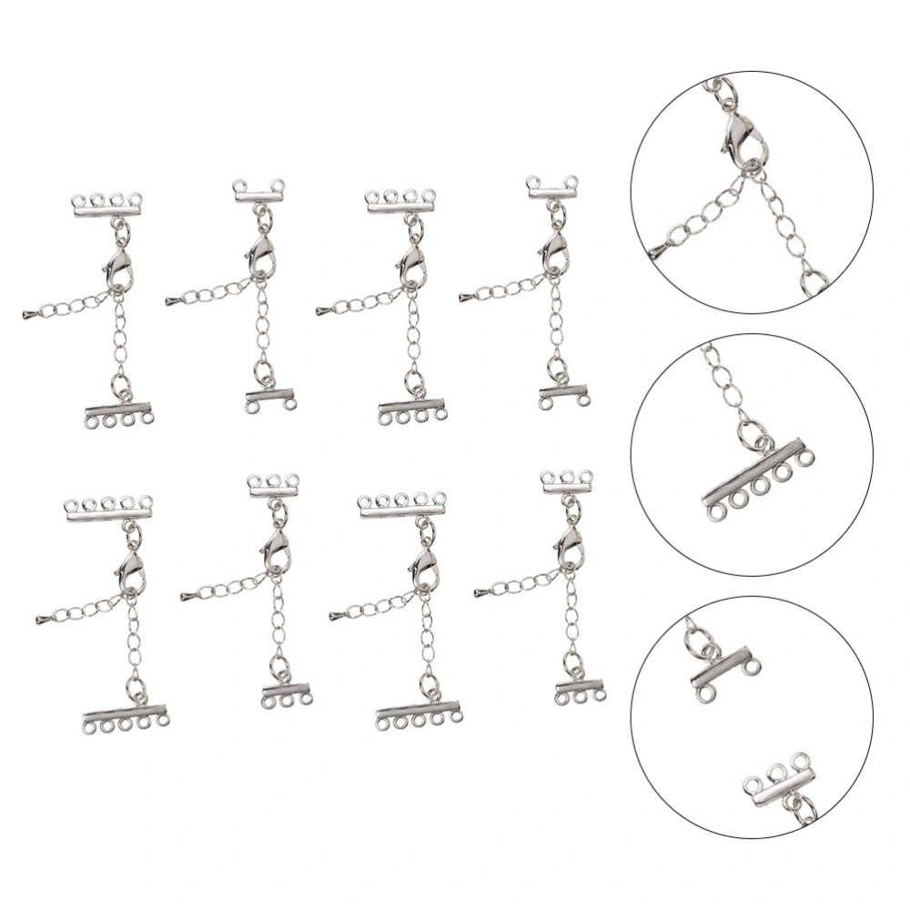 8Pcs Stainless Steel Extender Chains Adjustable Bracelet Extender Chains