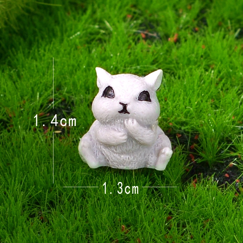 14pcs Mini Animal Figurines Miniature Resin Animal Figurine Micro Landscape Garden Animal Statues