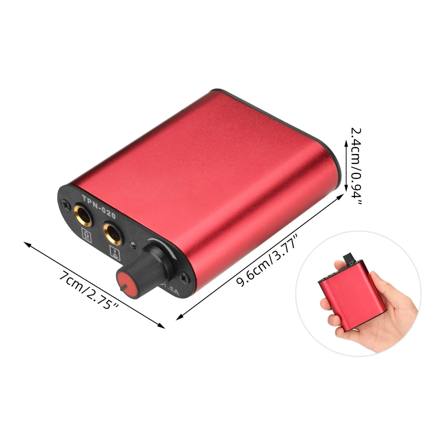 Tattoo Machines Mini Tattoo Power Supply Stainless Steel Tattoo Power Adapter Power Supply (EU Plug)