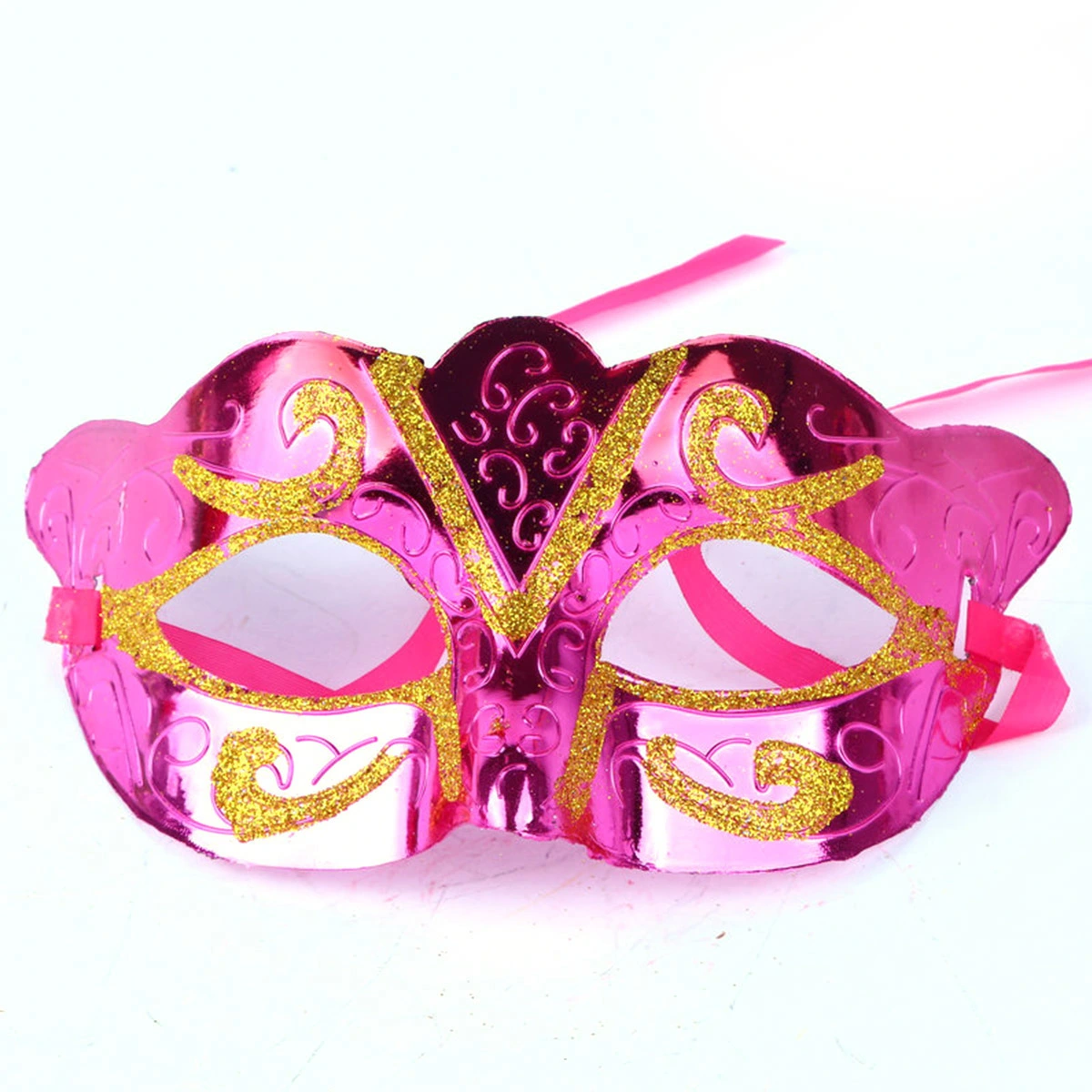 6pcs Masquerade Mask Venetian Party Prom Ball Eye Mask for Halloween Masquerade Carnival Party Costume Ball (Random Color)