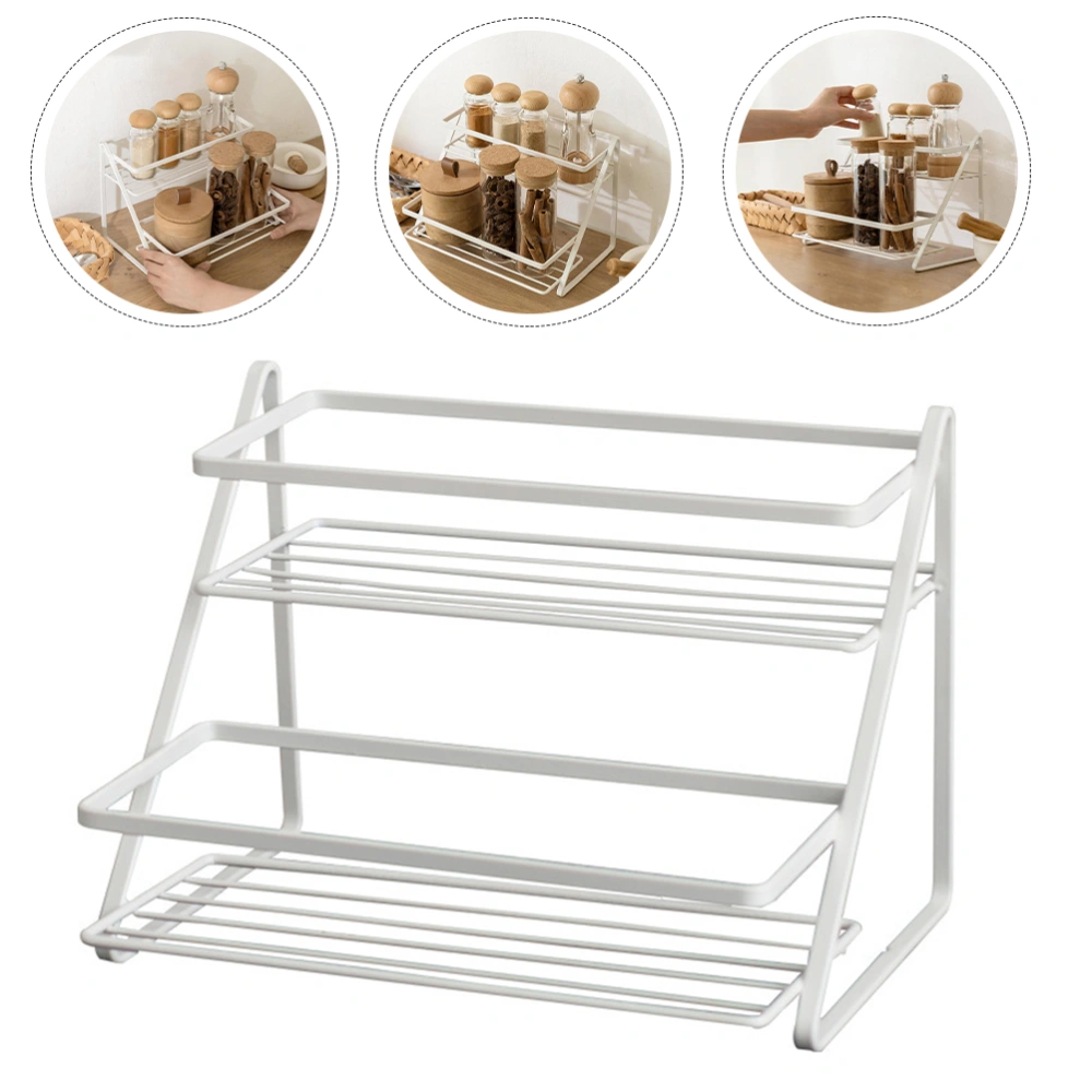 Household Seasoning Bottle Shelf Carbon Steel Seasoning Bottle Rack Storage Rack