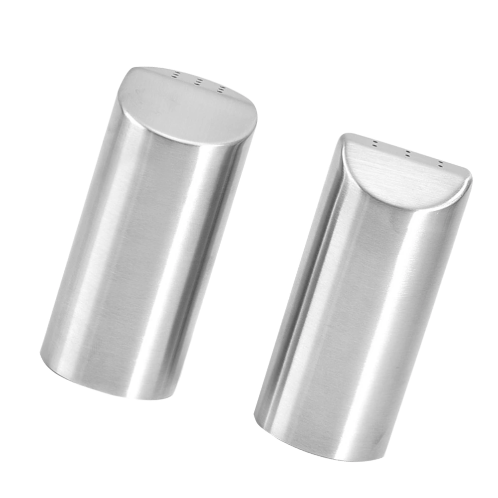 2pcs Stainless Steel Pepper Shaker Salt Seasoning Can Storage Container Kitchen Storage Bottles Seasoning Box(9 Hole Bottle A + 6 Hole Bottle )