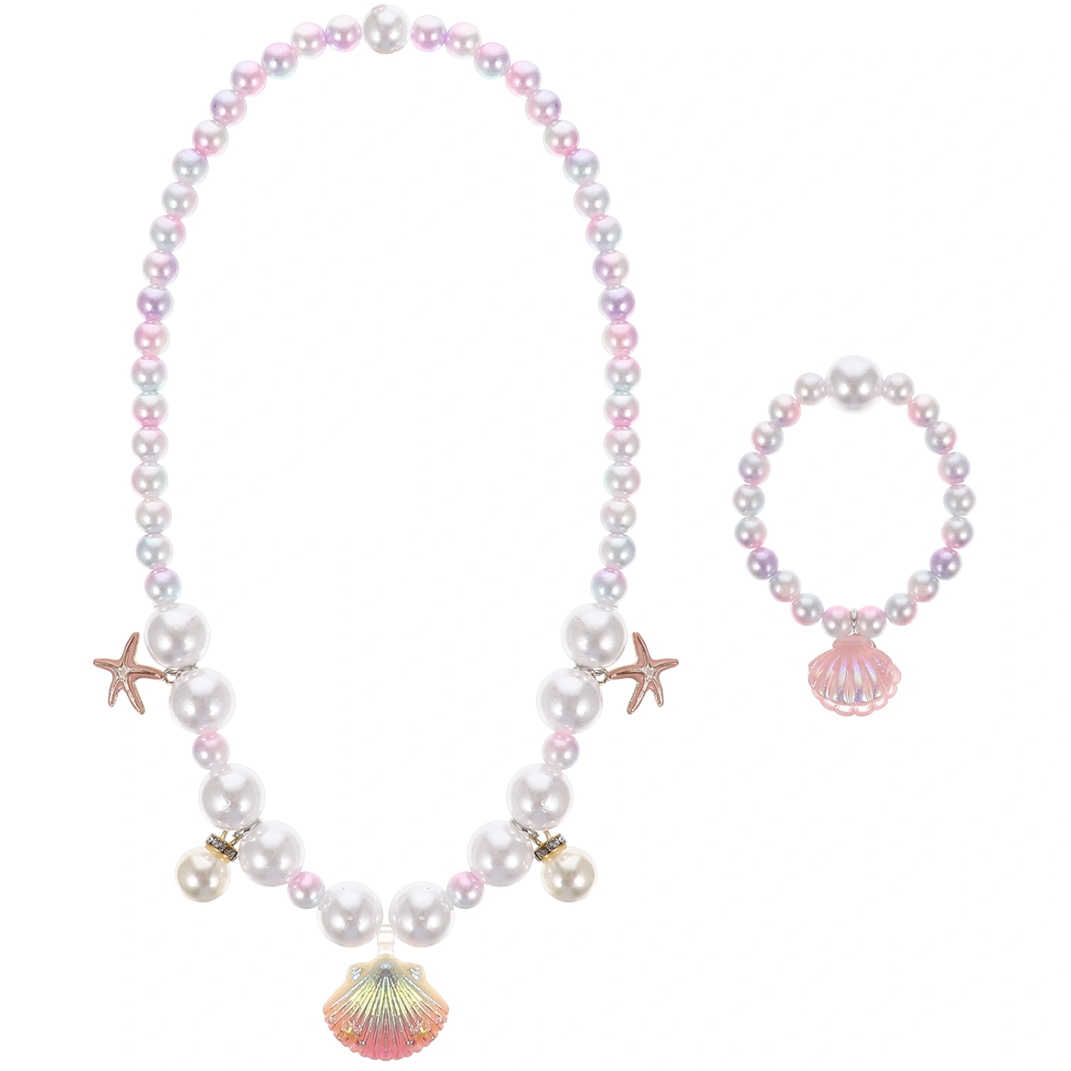 1 Set Kids Shell Necklace Toddler Girl Bracelet Little Girl Jewelry Little Girl Bracelet and Necklace