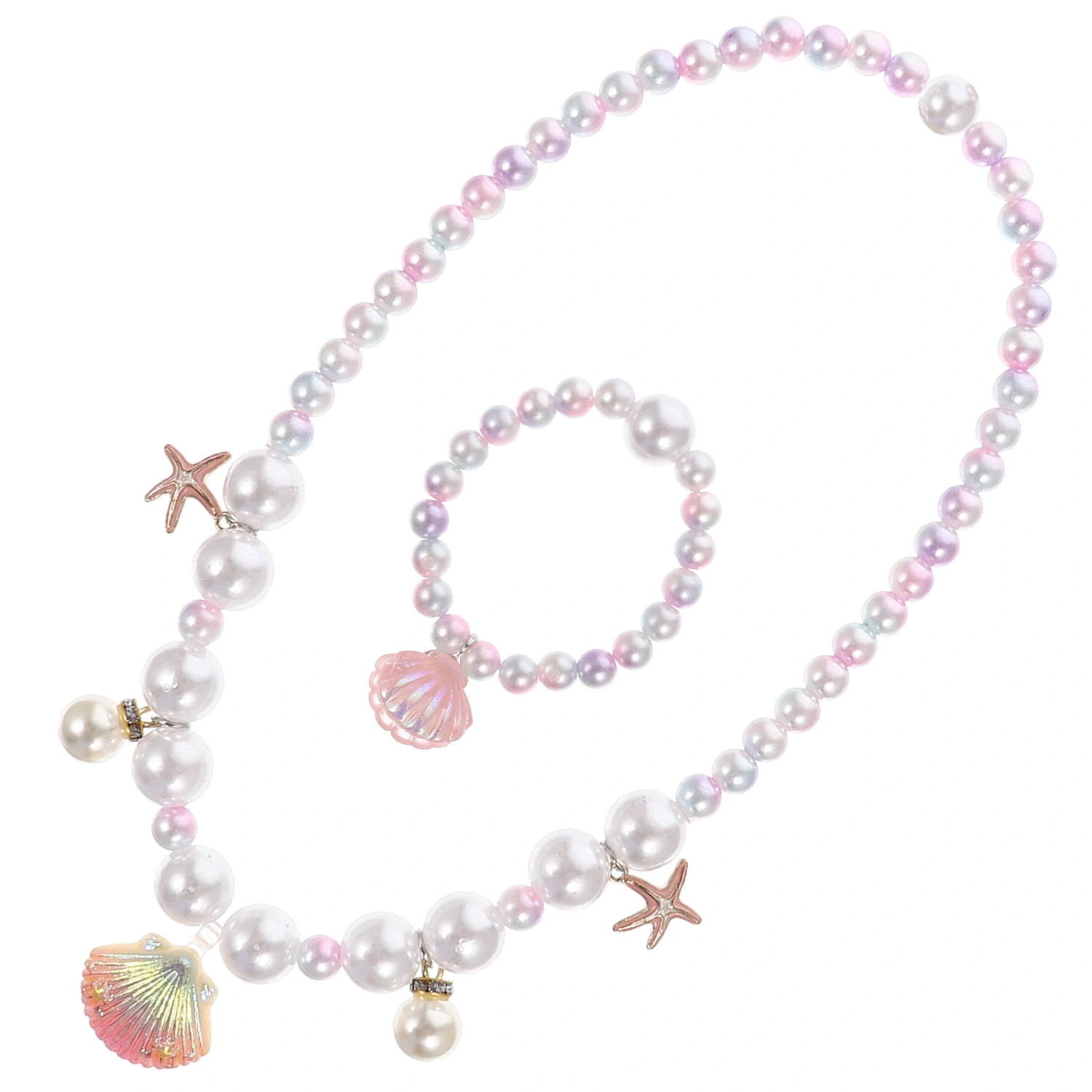 1 Set Kids Shell Necklace Toddler Girl Bracelet Little Girl Jewelry Little Girl Bracelet and Necklace