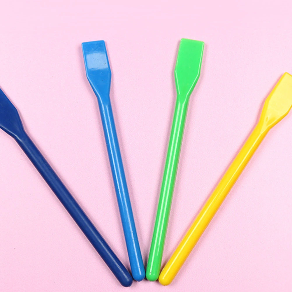 16Pcs Plastic Glue Stick Stirring Rod Colorful Painting Stick Mixing Tool