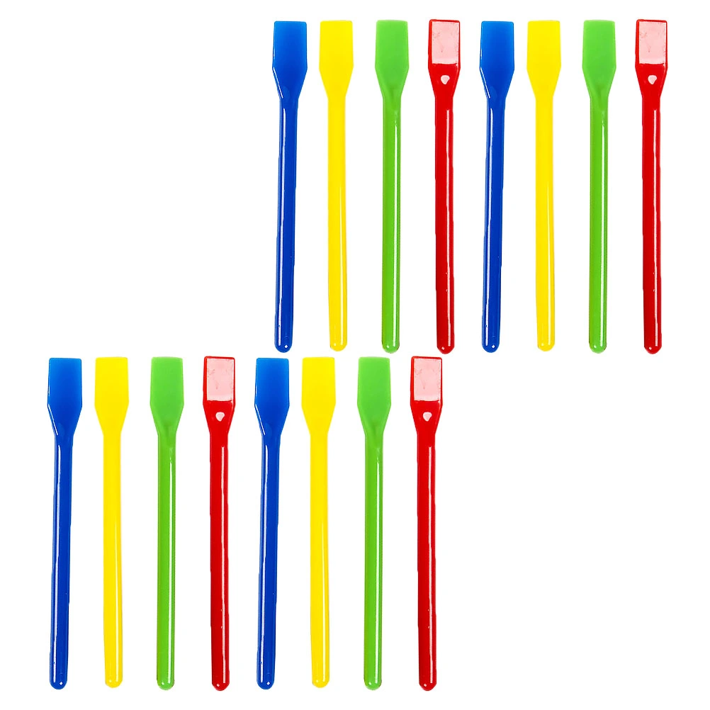 16Pcs Plastic Glue Stick Stirring Rod Colorful Painting Stick Mixing Tool
