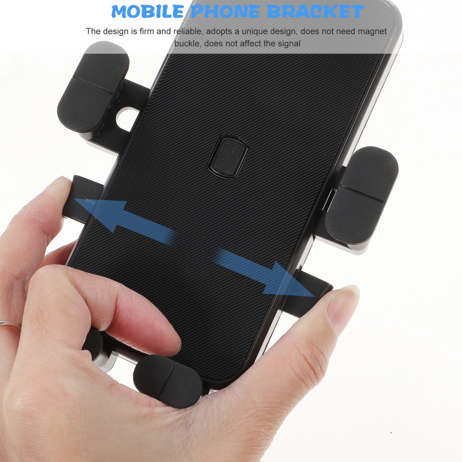 Motorcycle Phone Holder Snap-type Mouth Phone Holder Motorcycle Bracket (black)