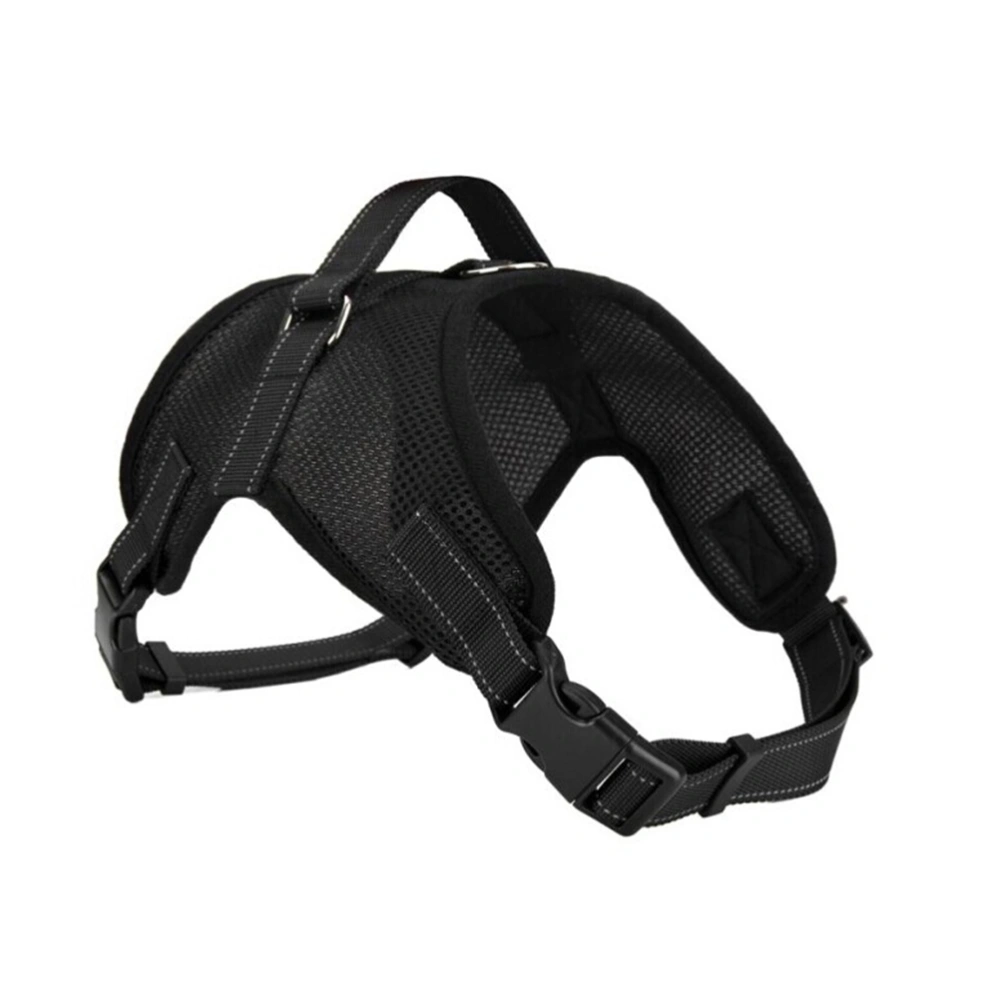 Saddle Style Mesh Dog Harness for Medium / Large Dog - Size M (Black)