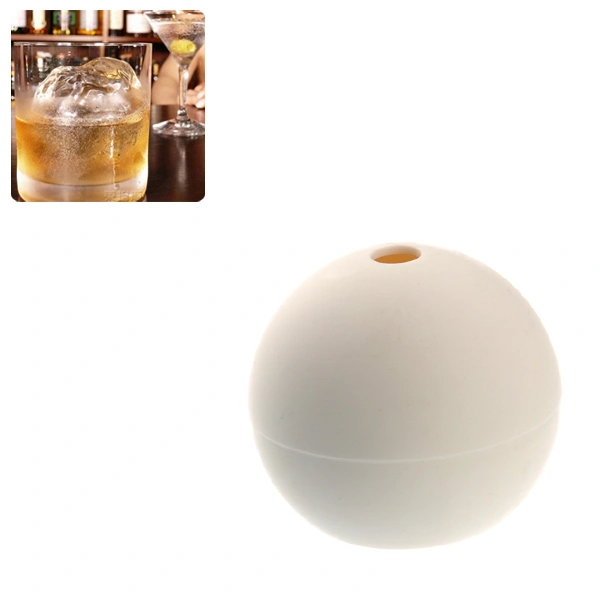 DIY Sphere Shaped Silicone Ice Cube Tray Ice Ball Maker Mold Mould (Beige)