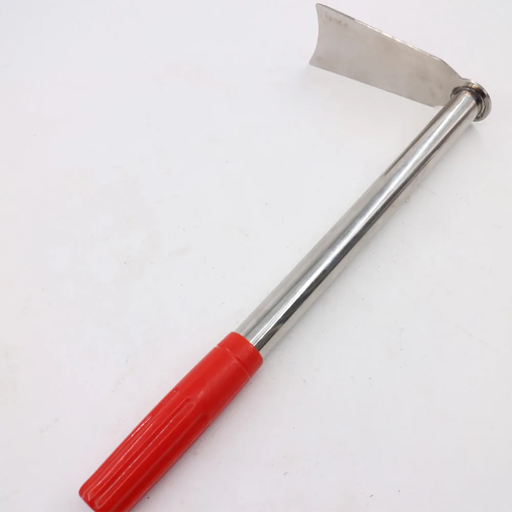 Red Handheld Bent-neck Hoe Stainless Steel Farm Garden Tool Weeding Accessories