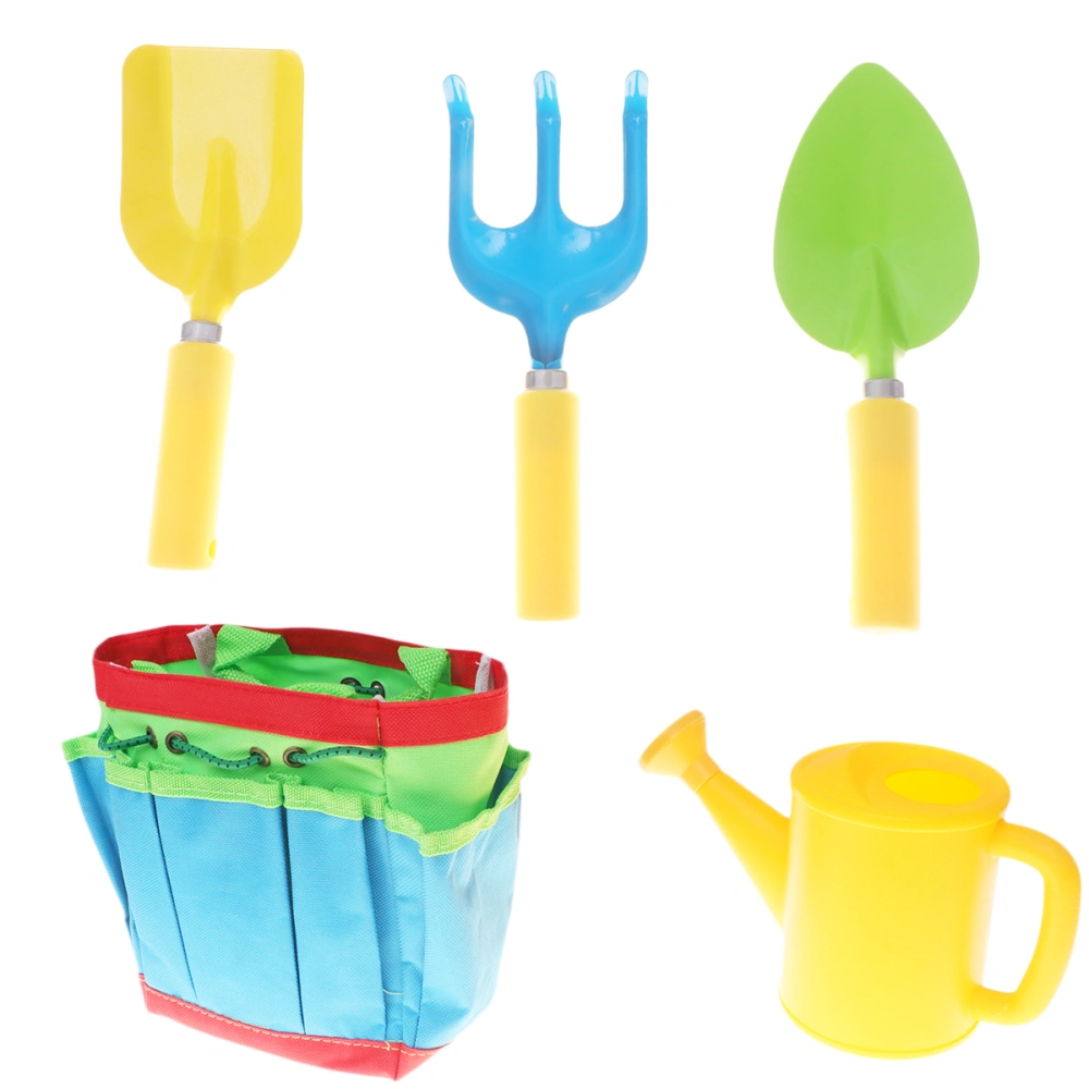 1 Set Children Gardening Tools Toolkit Set Children Gardening Suit Garden Tool with Plastic Handle