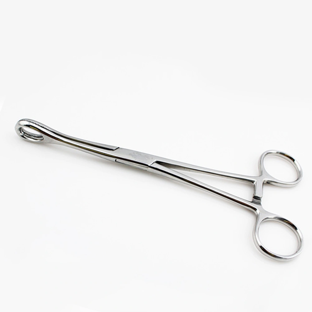 Closed Round Self-Locking Sponge Forceps Body Piercing Tool Tattooing Tool (Silver)