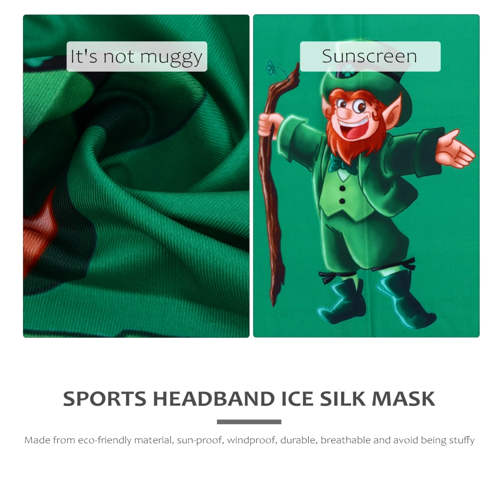 1pc St. Patrick's Day Head Cover Printed Protection Neck Scarf Outdoor Mask