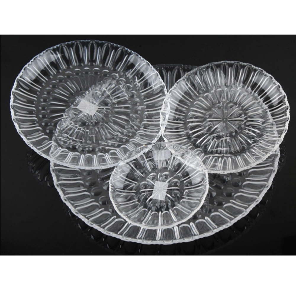 Fruit Dessert Serving Dish Clear Acrylic Serving Tray 35x35cm