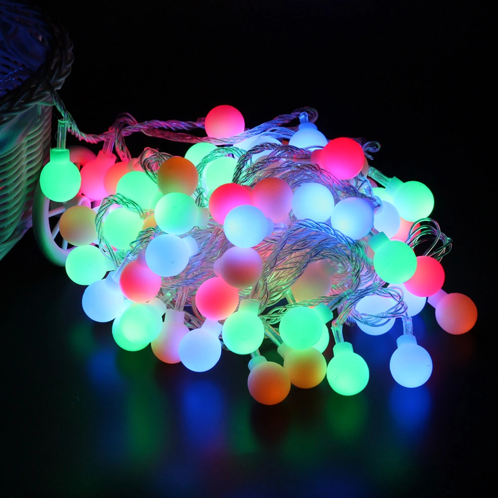 4 Meter 40 Light Colourful Bulb Battery Powered LED Ball Shape Light String Star Decoration Strip Light For Indoor Outdoor Room Home Decoration Celebretion Use No Battery Included