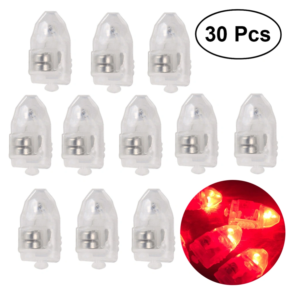 30pcs Superbright Balloon Lights LED Mini Party Light for Paper Lanterns (Red)